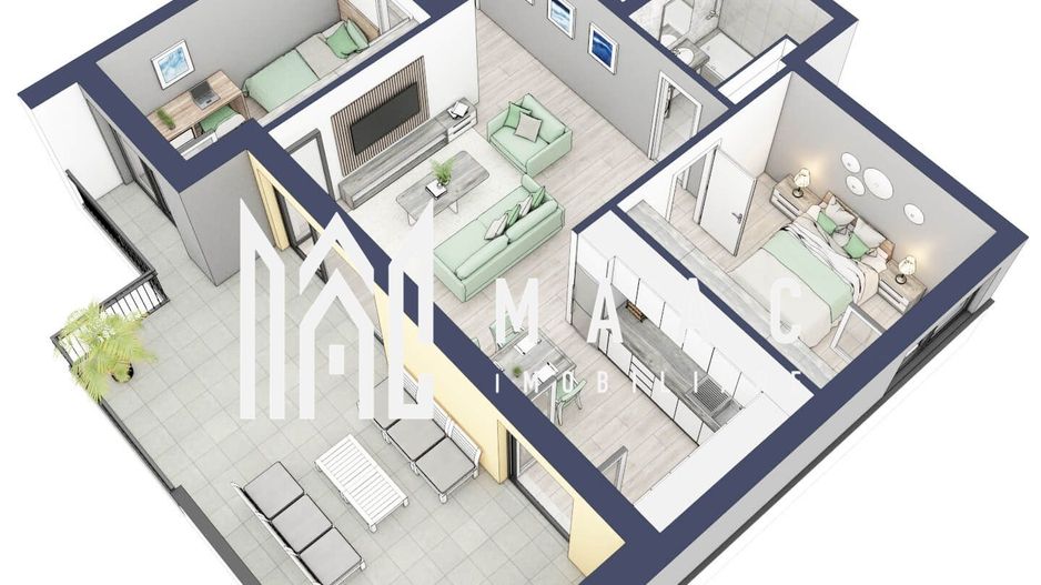 Apartament 3 camere | Etaj 3 | Blacon 27.3 | Turnisor - Poză 2