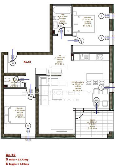 Intabulat! Apartament nou, eficient energetic – Cartierul Arhitecților - Schiță 7