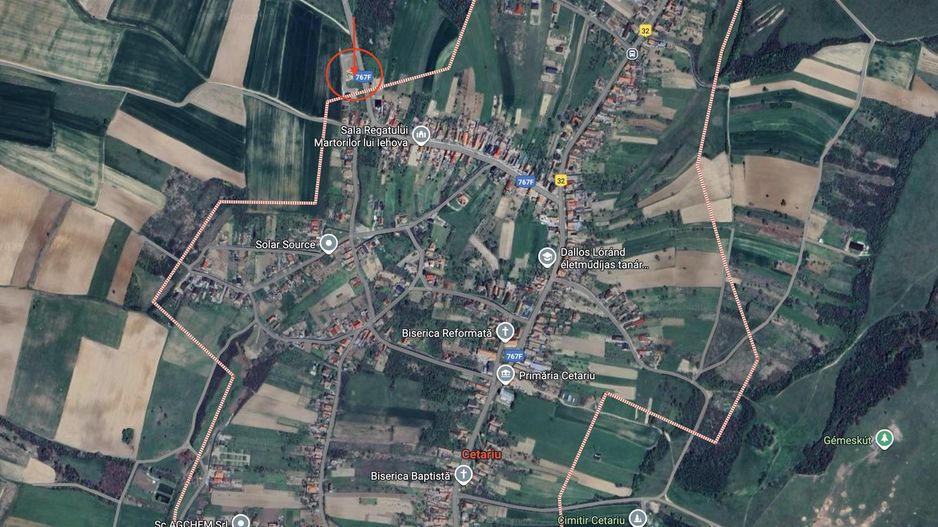 Teren intravilan de vanzare cu dublu front Cetariu - Poză 2