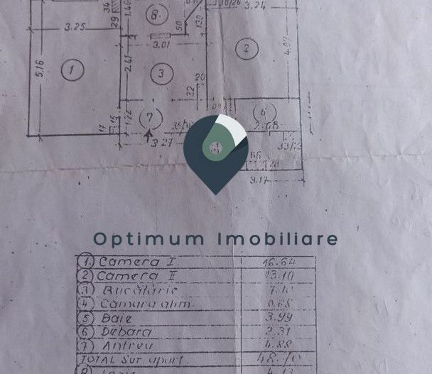 Apartament cu 2 camere in Marasti, etaj 1, zona Kaufland ! - Schiță 6
