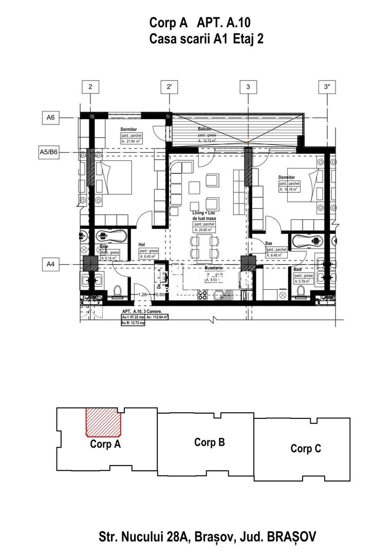 Apartament cu 3 camere | Noua | 97 mp Utili - Poză 8