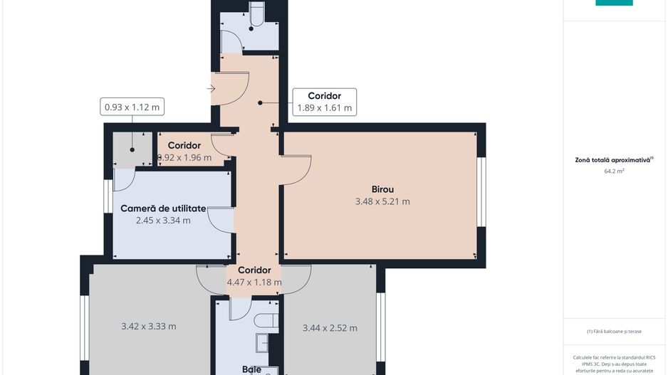 Apartament decomandat 3 camere cartier Tudor - Poză 3