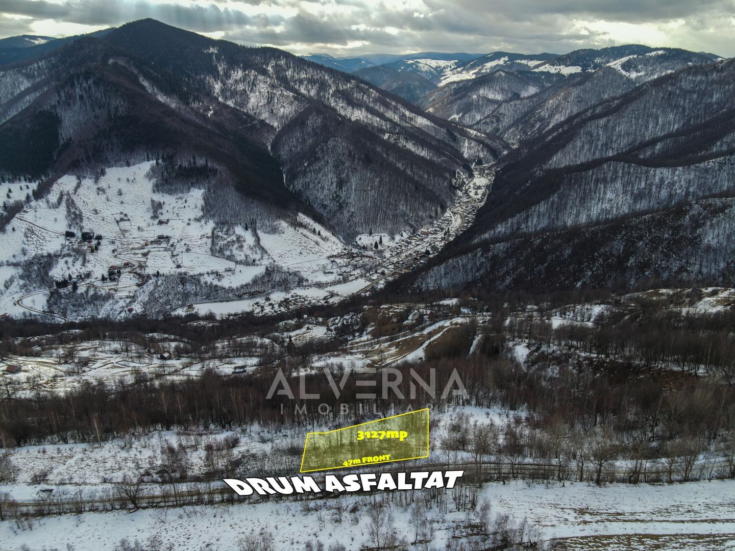 Teren intravilan 3127mp Front 47m | drum asfaltat | Plopi Valea Ierii - Poză 1