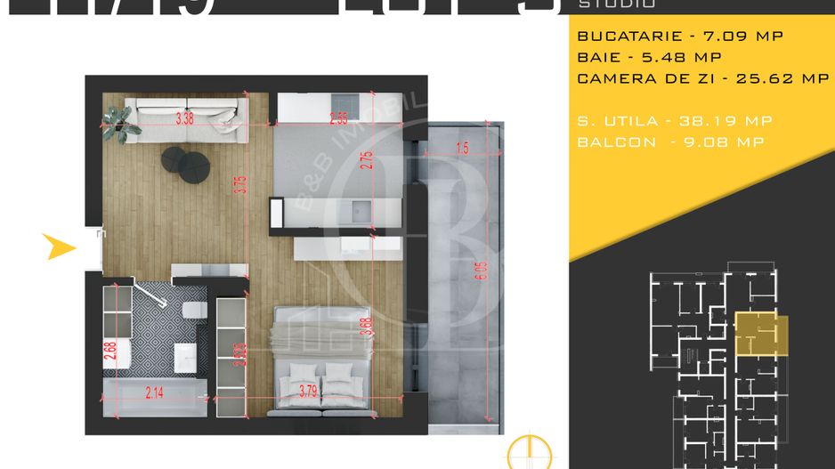 2 camere  Titan Pallady  Metrou Nicolae Teclu - Schiță 11