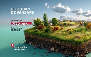 Teren intravilan 7.172 mp, Deschidere 36 ml, Vidra, Cretesti - Poză 1