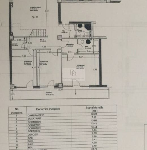 Penthouse de vânzare | 160 mp | Terase panoramice 72 mp | Buna Ziua - Schiță 17