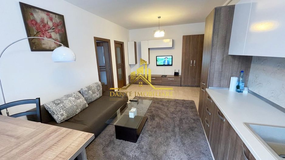 2 camere, semidecomandat, mobilat modern, bloc nou, balcon, Centru - Poză 1