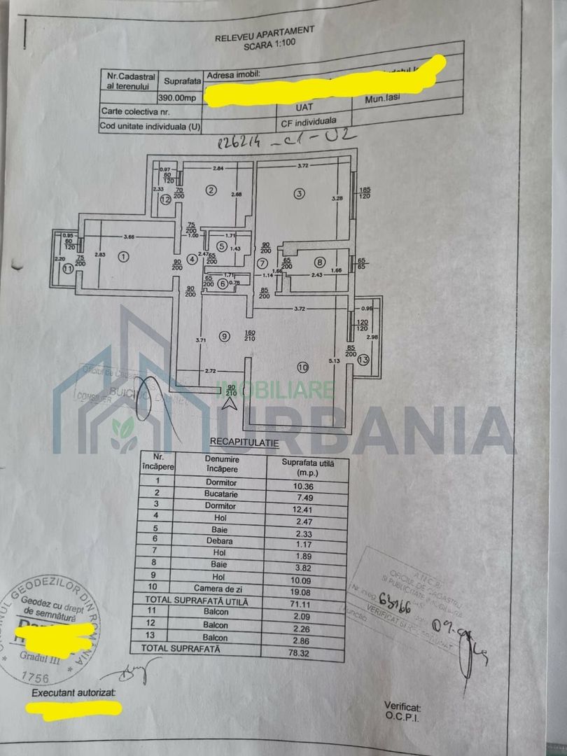 Apartament 3 camere, 78 mp, etaj 1 - Tătărași, zona Oancea - Poză 1