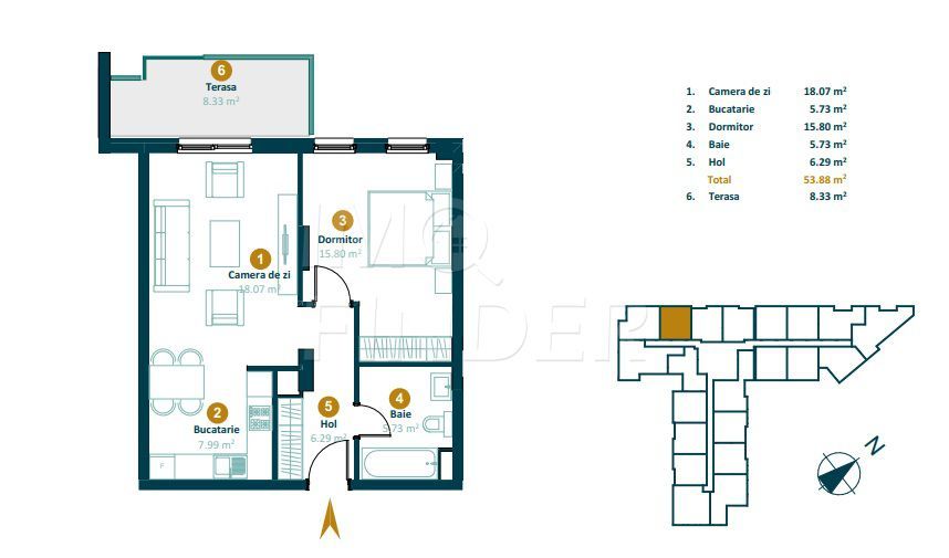 Vanzare apartamente 2 camere, Marasti, imobil nou - Poză 2