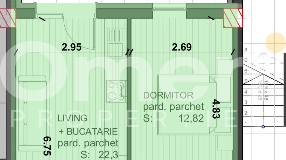Apartament 2 camere de vânzare | Etaj 1 | Zona hotvon | Bloc nou - Poză 7
