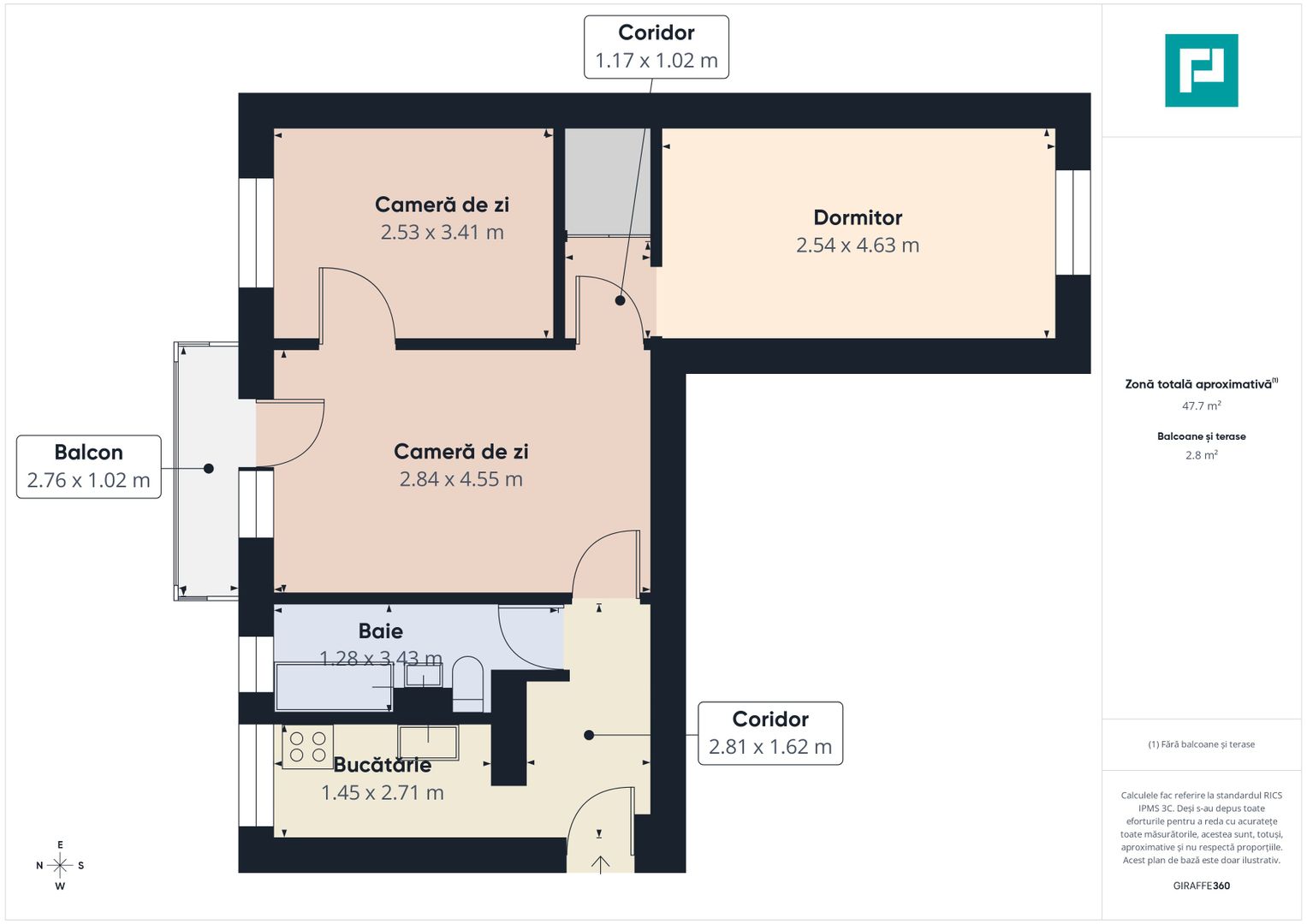 Apartament cu 3 camere complet mobilat și utilat - Poză 6