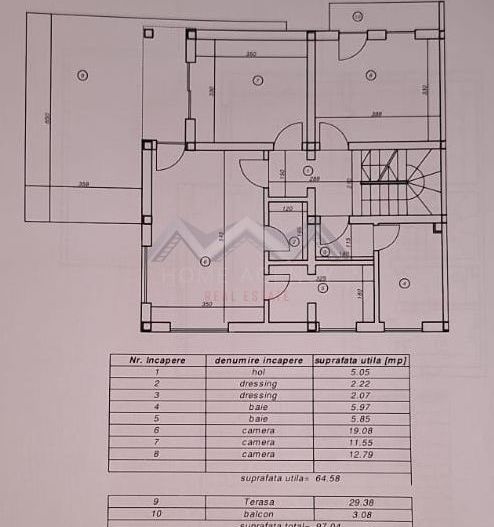 Casă individuală P+1+M cu garaj și terase spațioase – Otopeni Central - Schiță 13