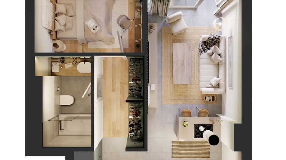 APARTAMENT 2 CAMERE | PIPERA | PRET DE LANSARE |PARCARE SUBTERANA+BOXA - Schiță 4