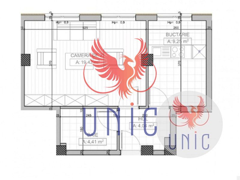 Garsoniera decomandata, strada Amaradia, bloc nou - Schiță 8
