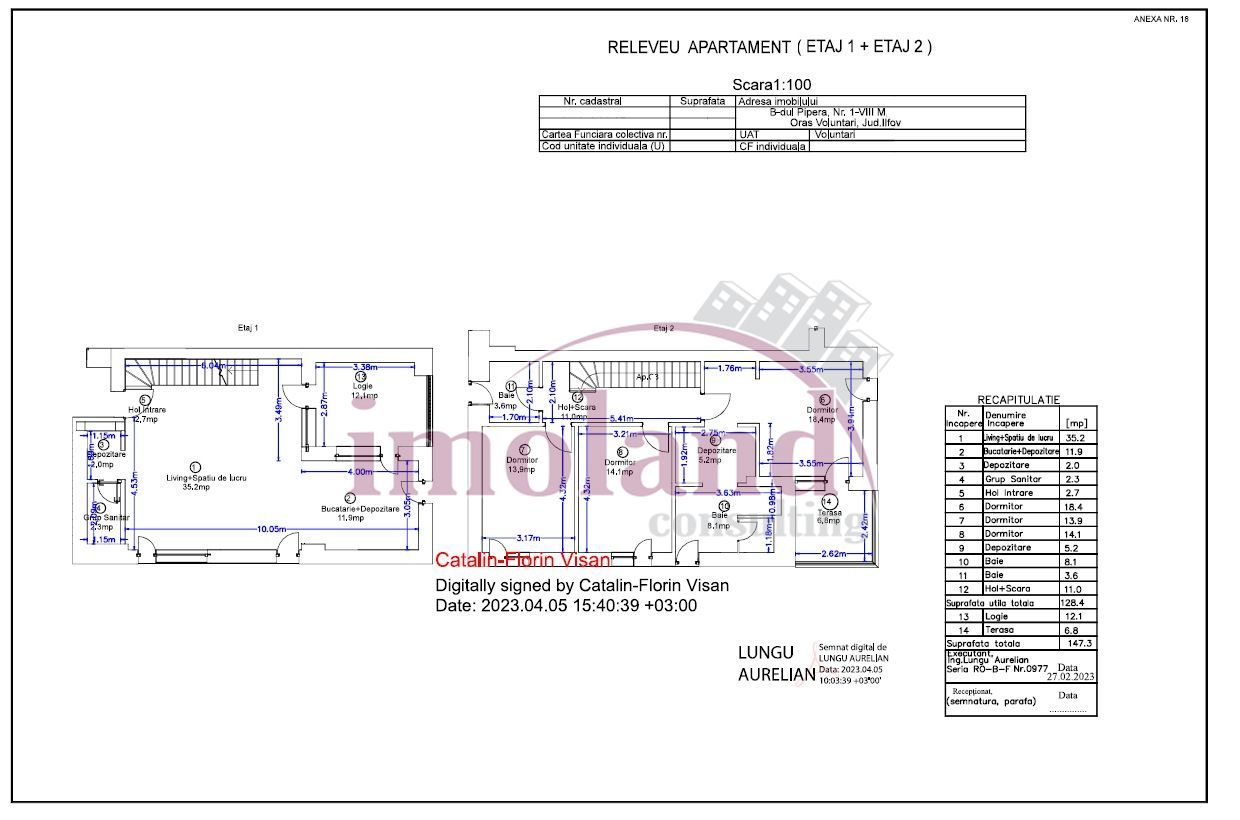 Inchiriere - duplex - parkview 4 camere  - Avalon Estate-Pipera - Schiță 17