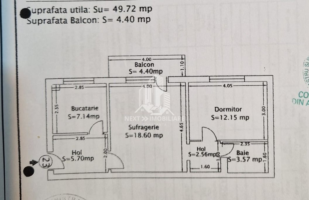 Apartament 2 camere 55mp parter Inel 2 - Poză 12
