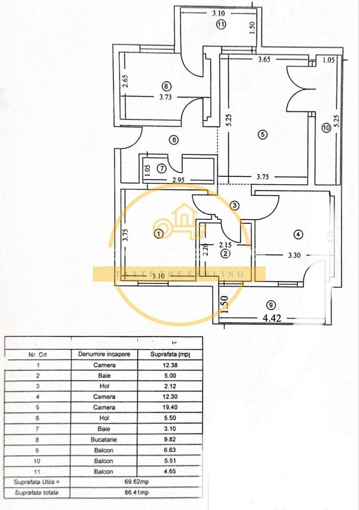 🏠 Apartament 3 cam, 70 MP, etaj 2/3, 2 parcări // 📍 Copou - Cuibul Verde - Poză 7