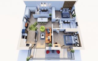 Apartament 3 camere , 87,6 mp utili , Etaj 1 , Finisaje Premium - Poză 3