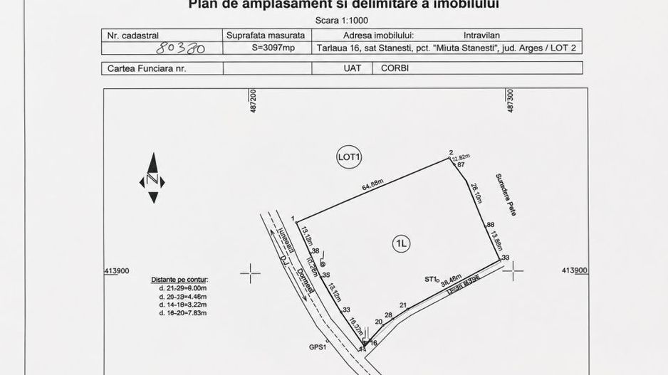 Teren intravilan, Comuna Corbi, Jud. Argeș, toarte utilitatile - Poză 2