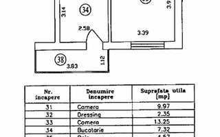 Berceni -Parc Straja 2 camere bloc nou - Schiță 3
