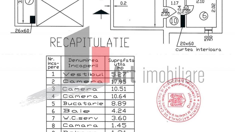 Apartament 3 camere Piata Gorjului-Militari - Schiță 9