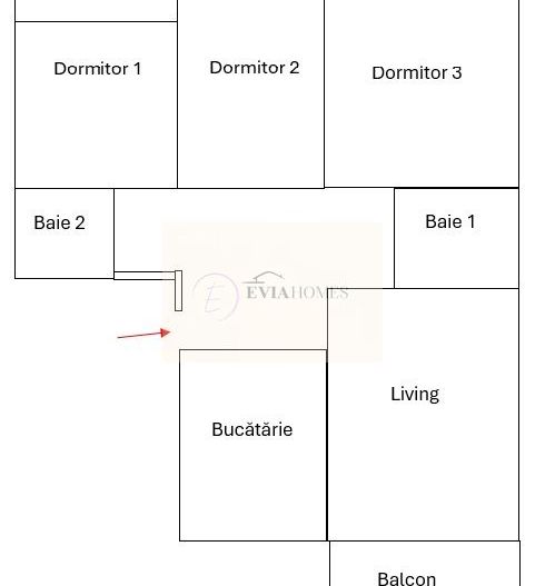 4 camere/Zona Ion Mester - Schiță 2