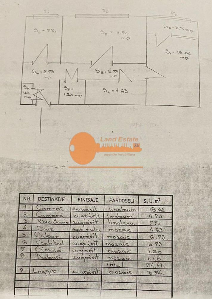 Apartament 2 camere | 58,15 mp total | Metrou Dristor - Schiță 12