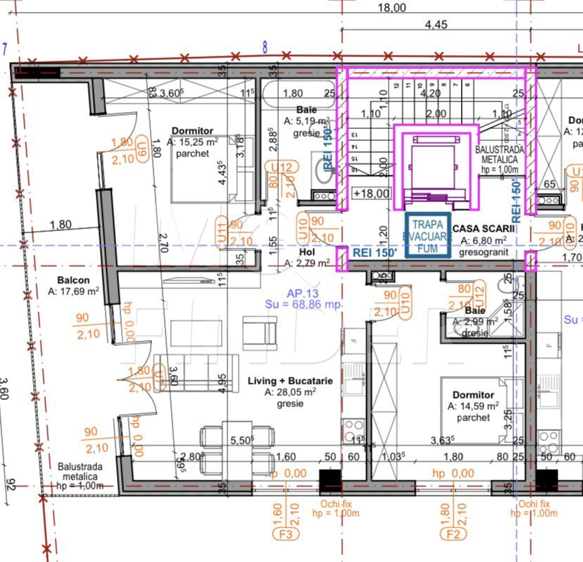 Vanzare 3 camere 69 mp , imobil nou,  Marasti, zona benzinaria MOL - Poză 2