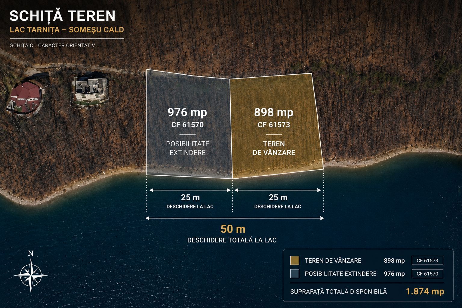 Teren intravilan cu acces la Lacul Tarnița – Somesu Cald - Poză 1