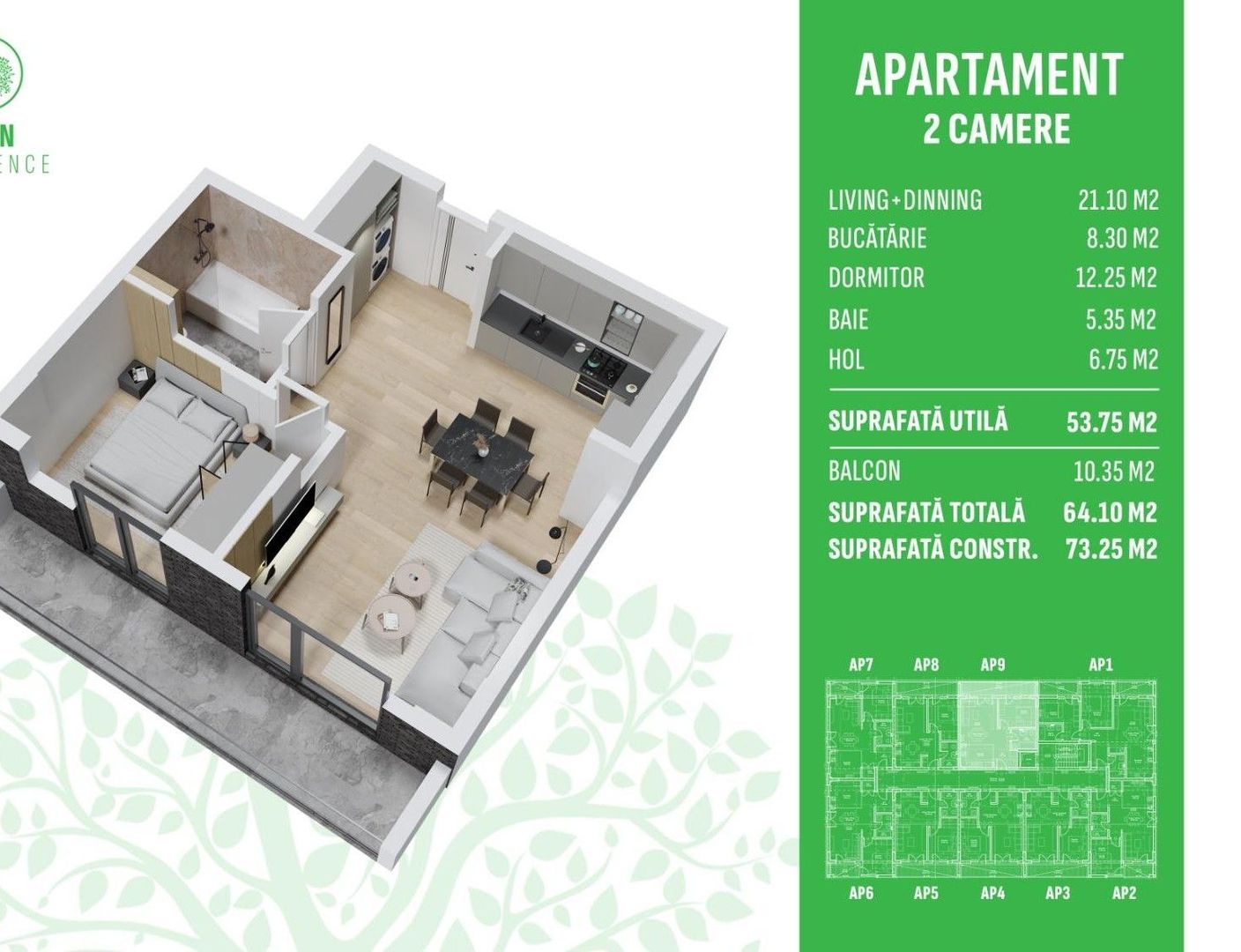 Apartament 2 Camere Otopeni – Libertății| Piscină Privată - Poză 14