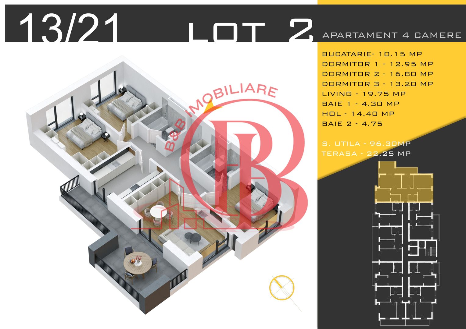 4 camere  Titan Pallady  Metrou Nicolae Teclu - Schiță 1