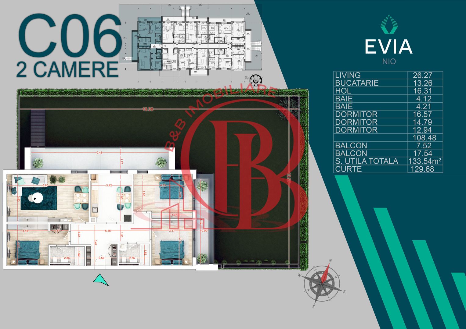 Apartament 4 camere cu Gradina Proprie- Mutare Rapida - Schiță 1