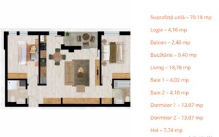 Apartament bloc nou, 3 camere- Aradului - Poză 5