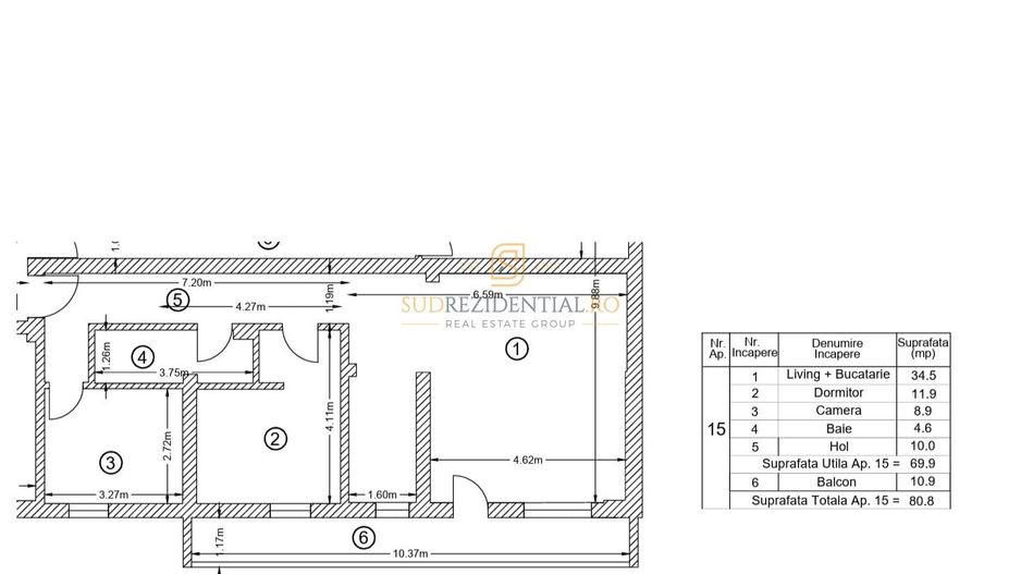 Drumul Binelui, Apartament 3 camere de inchiriat, bloc nou - Poză 14
