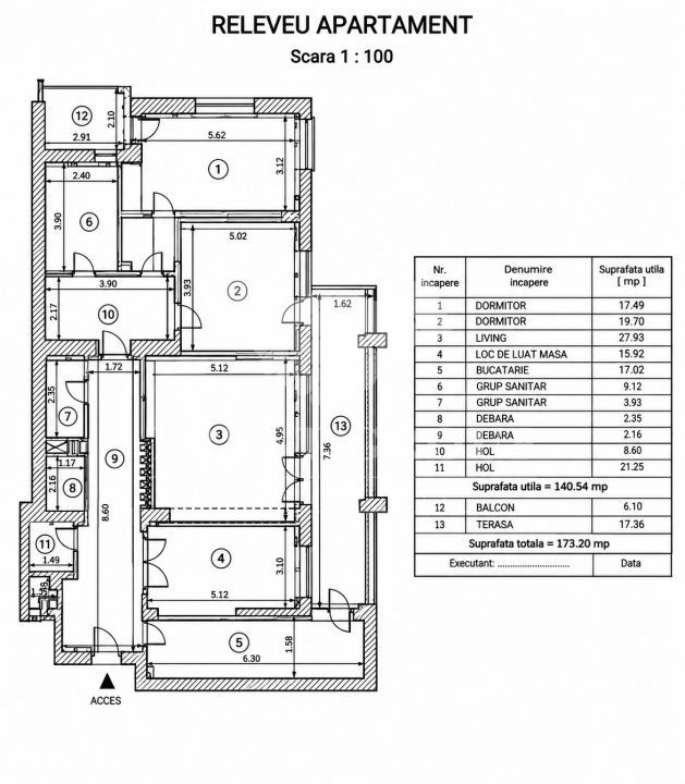Apartament 3 camere Soseaua Nordului  | Loc de parcare si boxa | - Schiță 34
