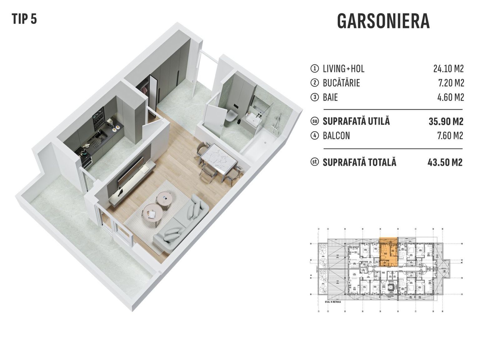gars.dec-43.5mp/et4din4/metrou Leonida sau Berceni - 20min pe jos - Poză 2