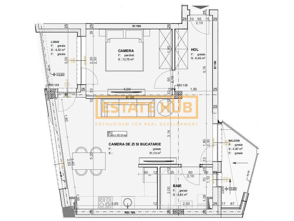Apartament 2 camere FINISAT | zona Centrala | Comision 0% - Poză 2