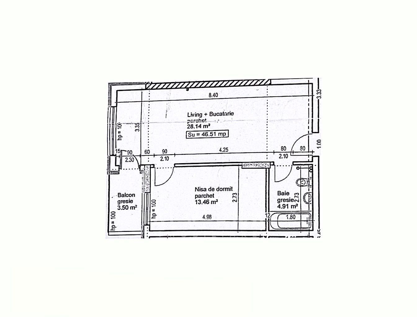 NOU! Apartamente cu 2-3 camere, semifinisat, balcon /terasa, zona VIVO - Poză 7