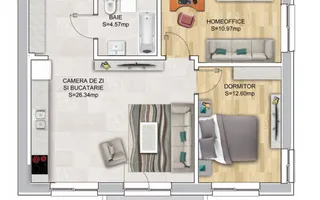 3 CAMERE|| LOC DE PARCARE|| LUXURIA RESIDENCE || DOMENII - Schiță 21