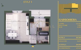 Garsoniera, bloc nou, Vidra - Poză 1