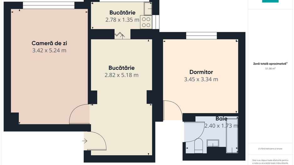 Apartament 2 camere zona Alfa - Poză 7