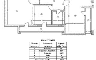 Apartament spatios cu 3 camere, 85,5 mp, 2 balcoane, Popesti-Leordeni - Schiță 8