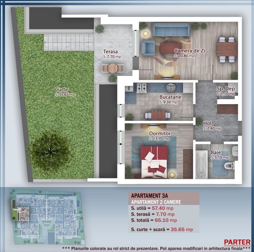 AP. 2CAM. + GRADINA IN BLOC PREMIUM P+4 / PALLADY. COMISION 0%! - Poză 2