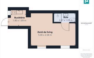 Apartament cu o cameră in zonă Centrală - Poză 12