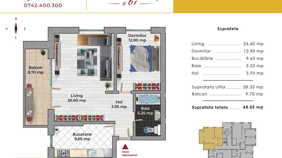 Drumul Taberei - Exigent - Parcul Liniei, 2 camere, lift, etajul 3, centrala - Schiță 5