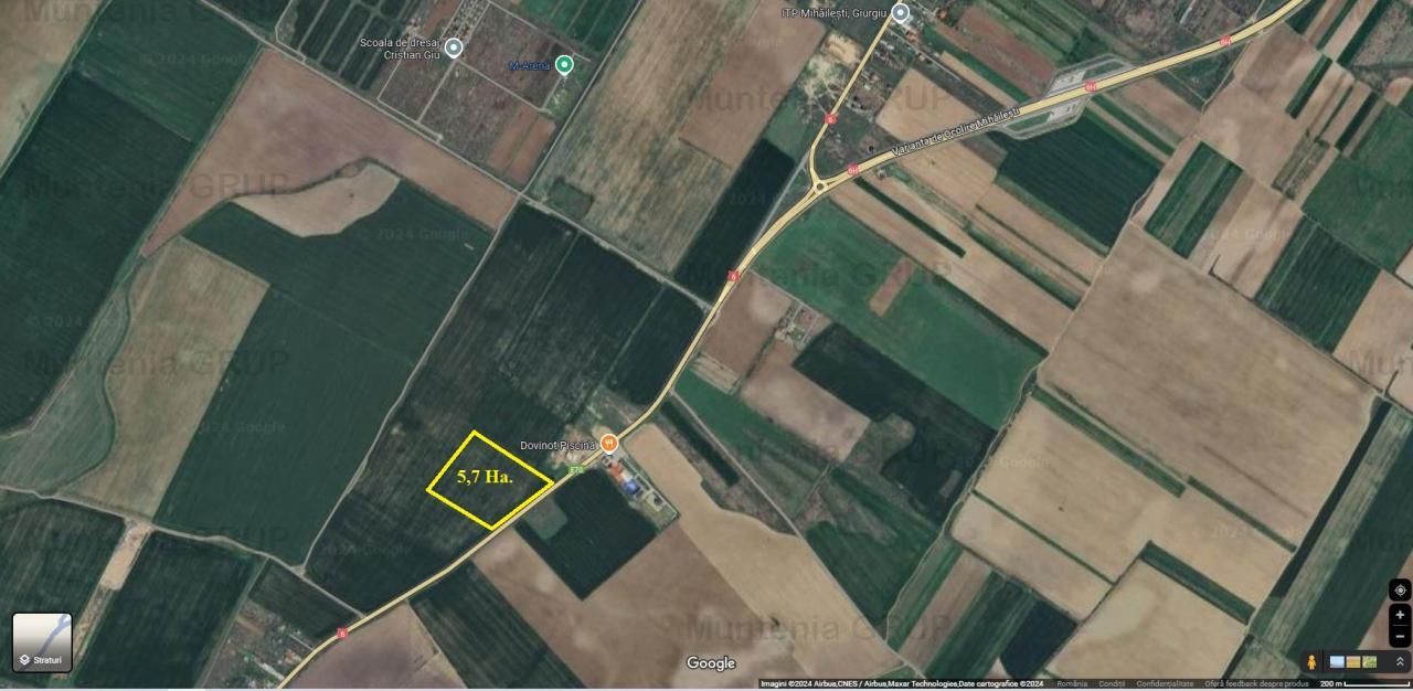 Mihailesti, vav de piscina Davinot, 57.000 mp. teren cu desch. la DN6 - Poză 2