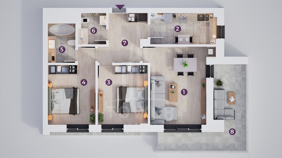 Apartament modern cu 3 camere, Rate la Dezvoltator 7 ani - Poză 13