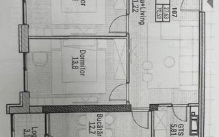 Apartament cu 2 camere și living  în complexul rezidențial Colina Verde Residence, Durlești - Poză 3