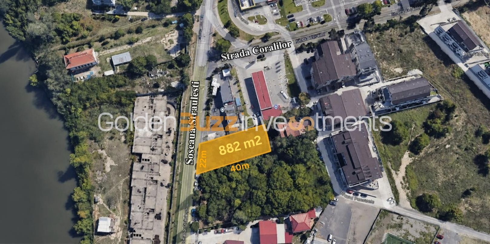 Teren 882 mp | Străulești – Petrom City | Deschidere 22 m - Poză 1