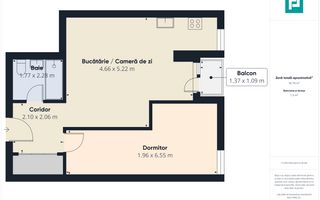 Apartament 2 camere, 50 mp, mobilat, Loft Green Mogoșoaia - Poză 8